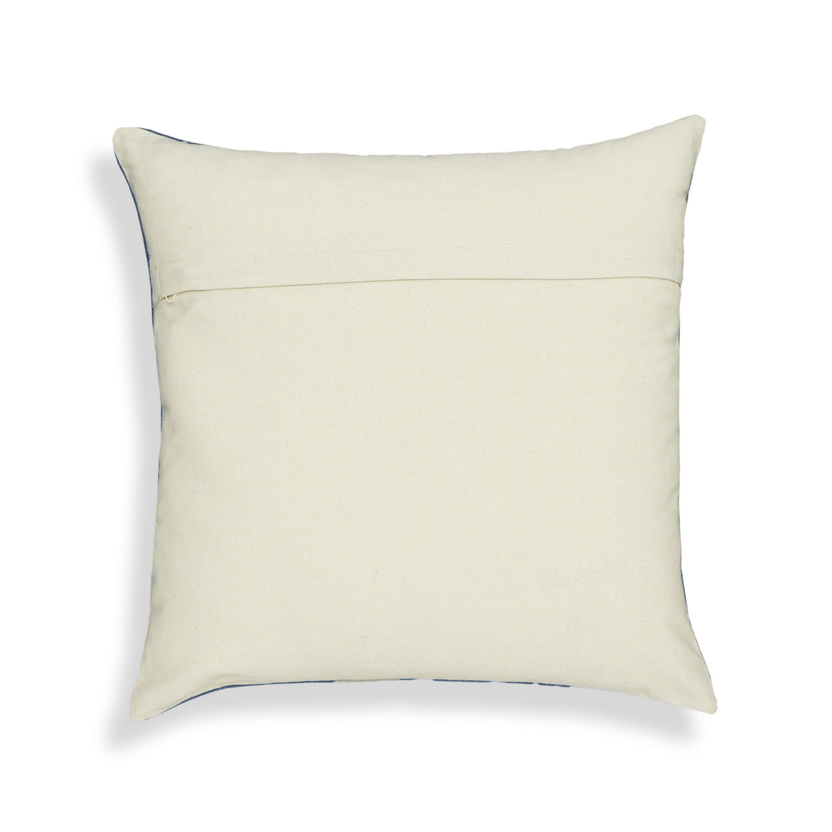 Indigo Triangles 20" Cotton Square Throw Pillow Cover