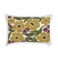 Blossom 24"X16" Embroidered Daisy Wool Throw Pillow