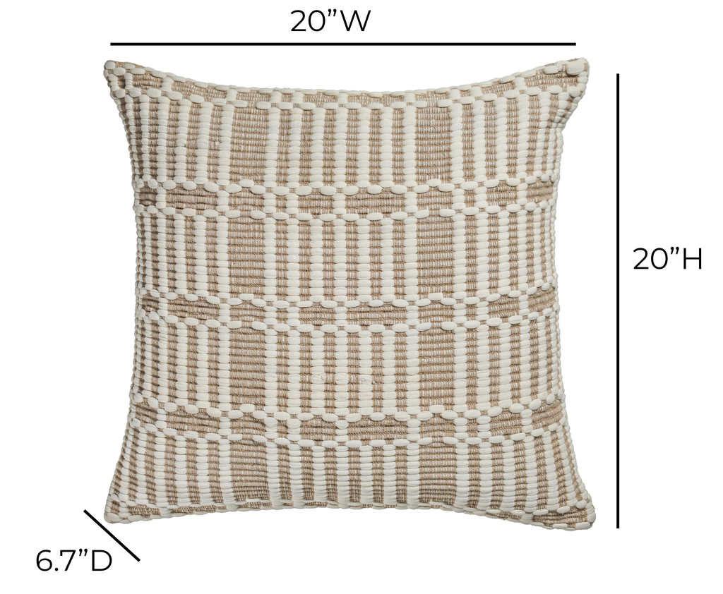 Maresh 20" Square Woven Throw Pillow