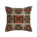 Terra 20" Square Wool and Jute Kilim Throw Pillow