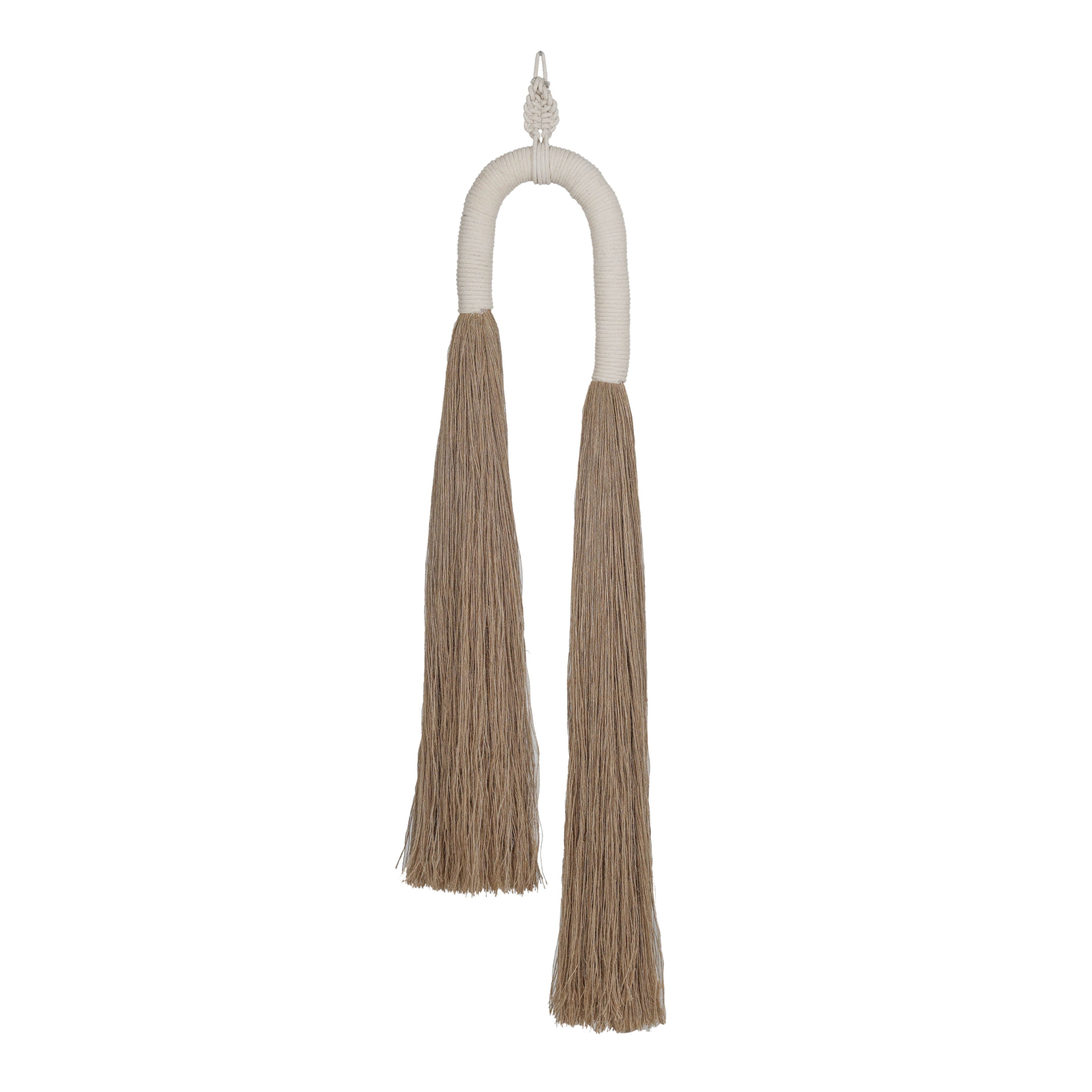 Pasha Natural Cotton Jute Tassel Wall Decor