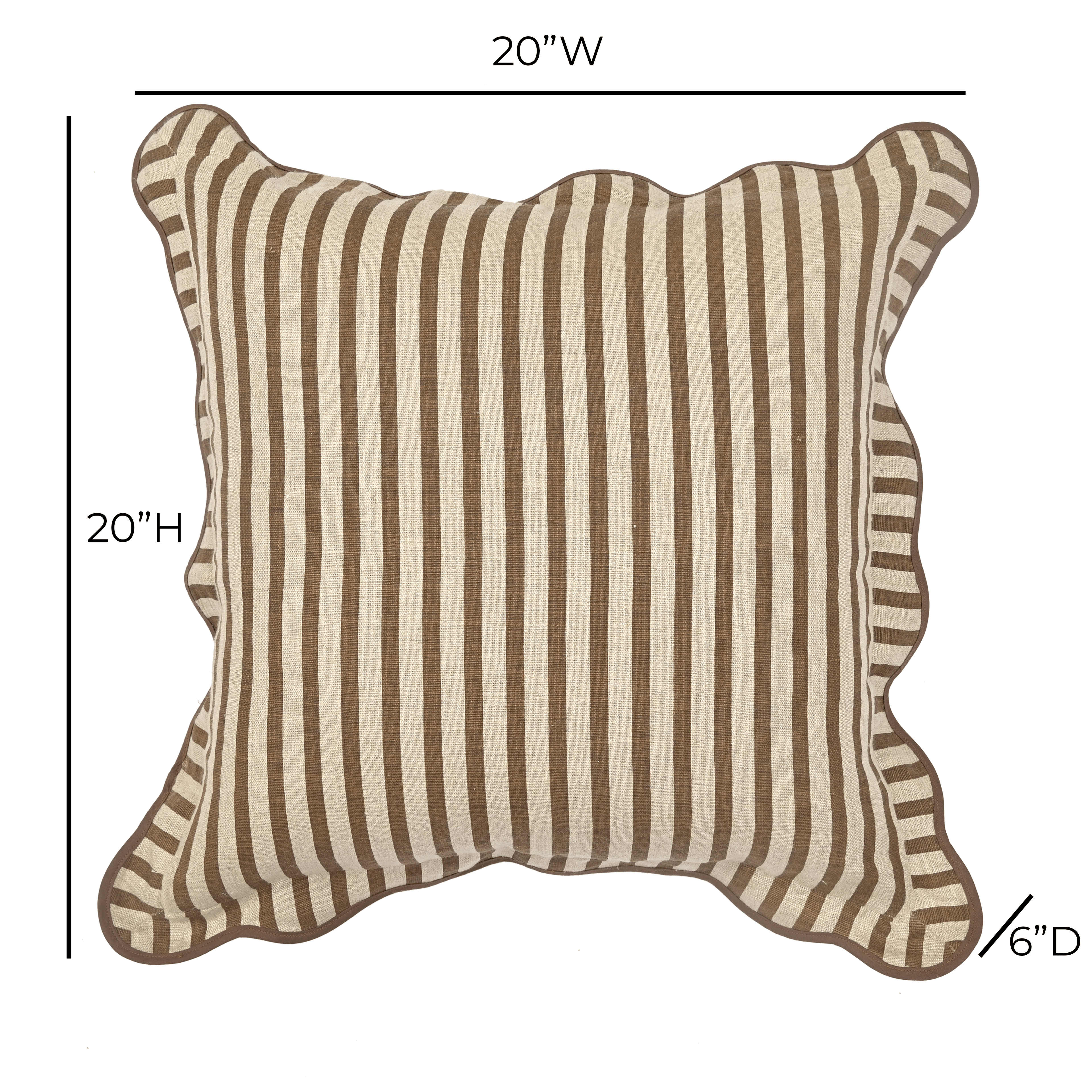 Striped 20" Linen Throw Pillow