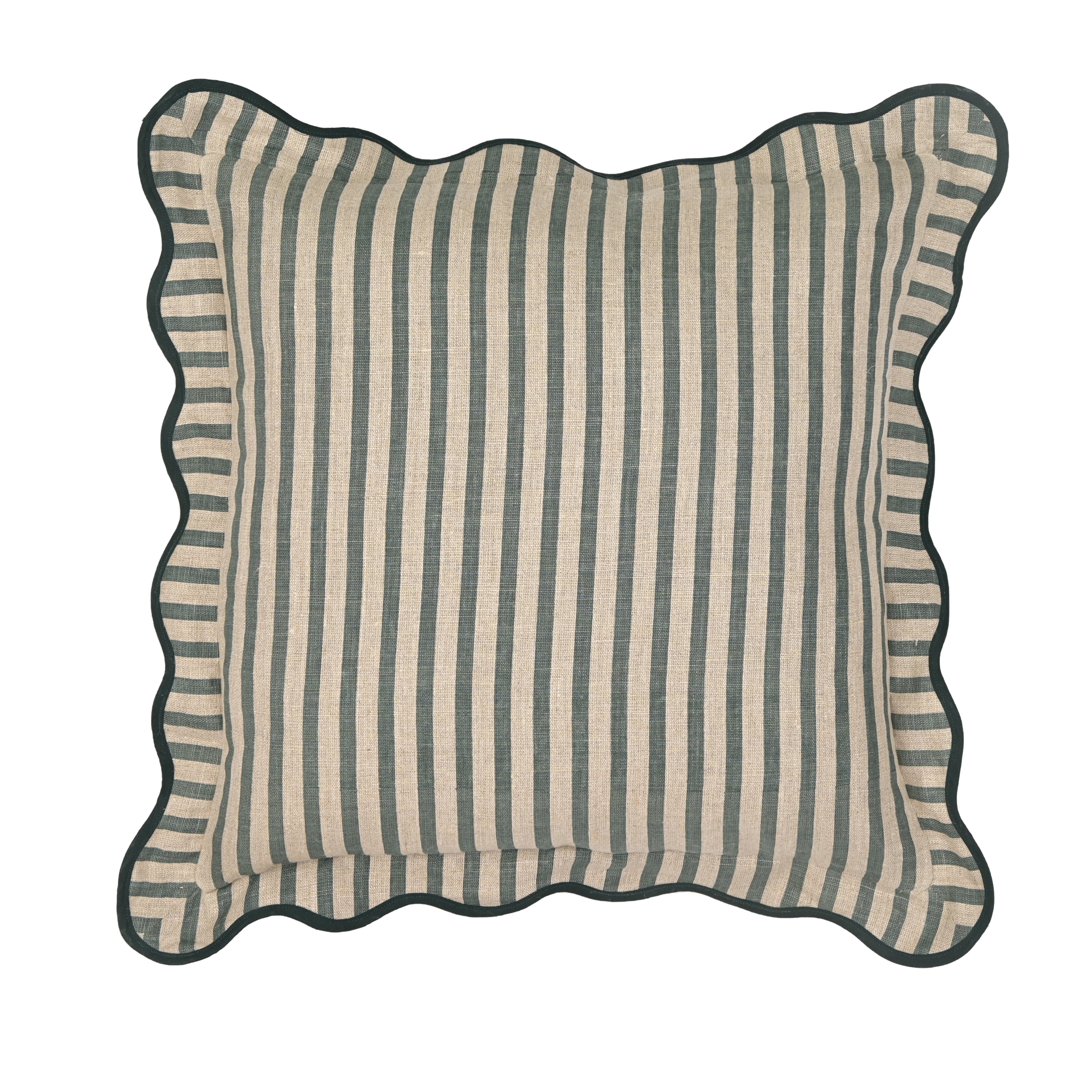 Striped 20" Linen Throw Pillow