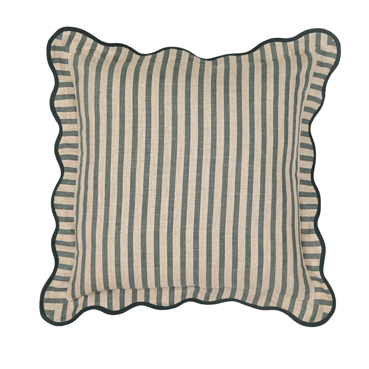 Striped 20" Linen Throw Pillow