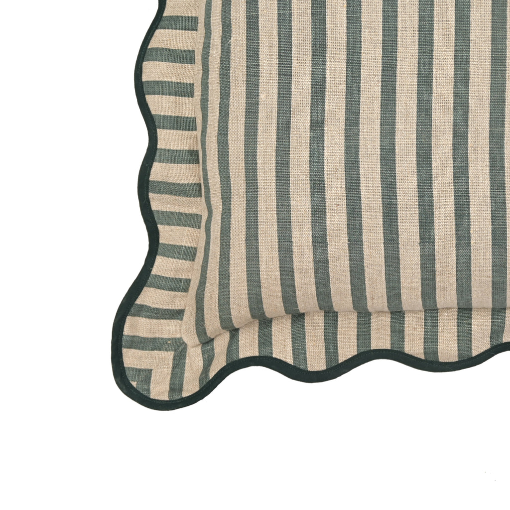 Striped 20" Linen Throw Pillow