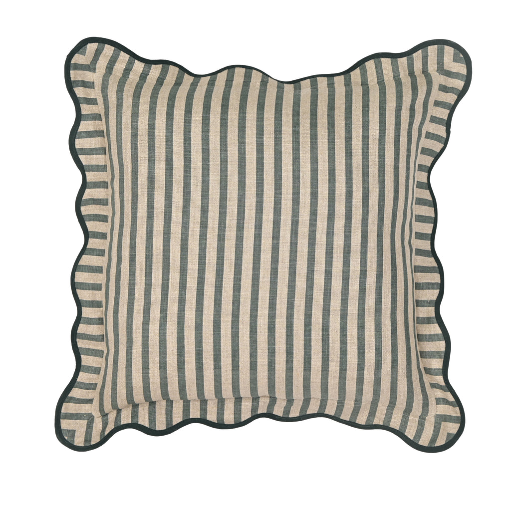 Striped 20" Linen Throw Pillow