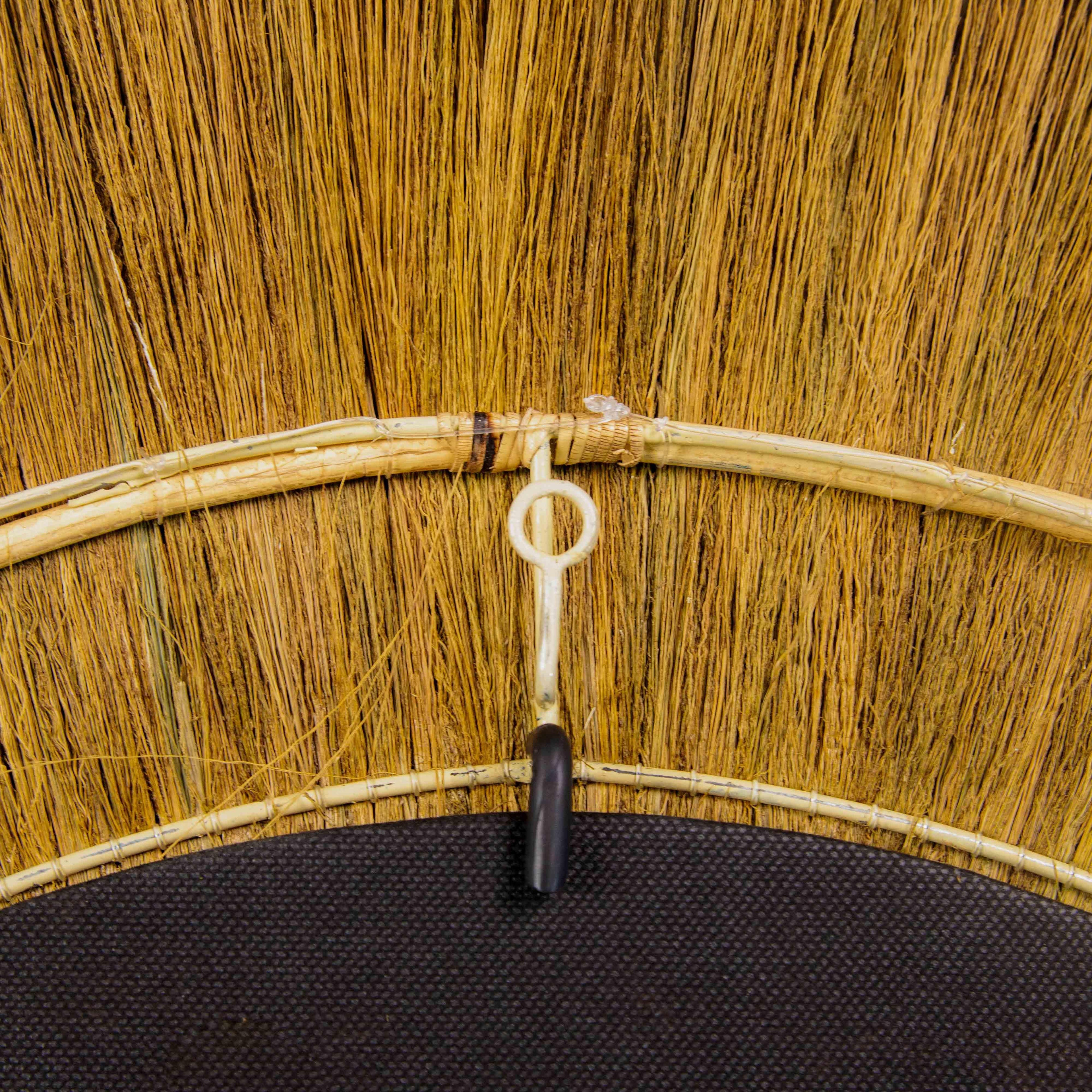 Mettu 51" Natural Grass Round Wall Mirror