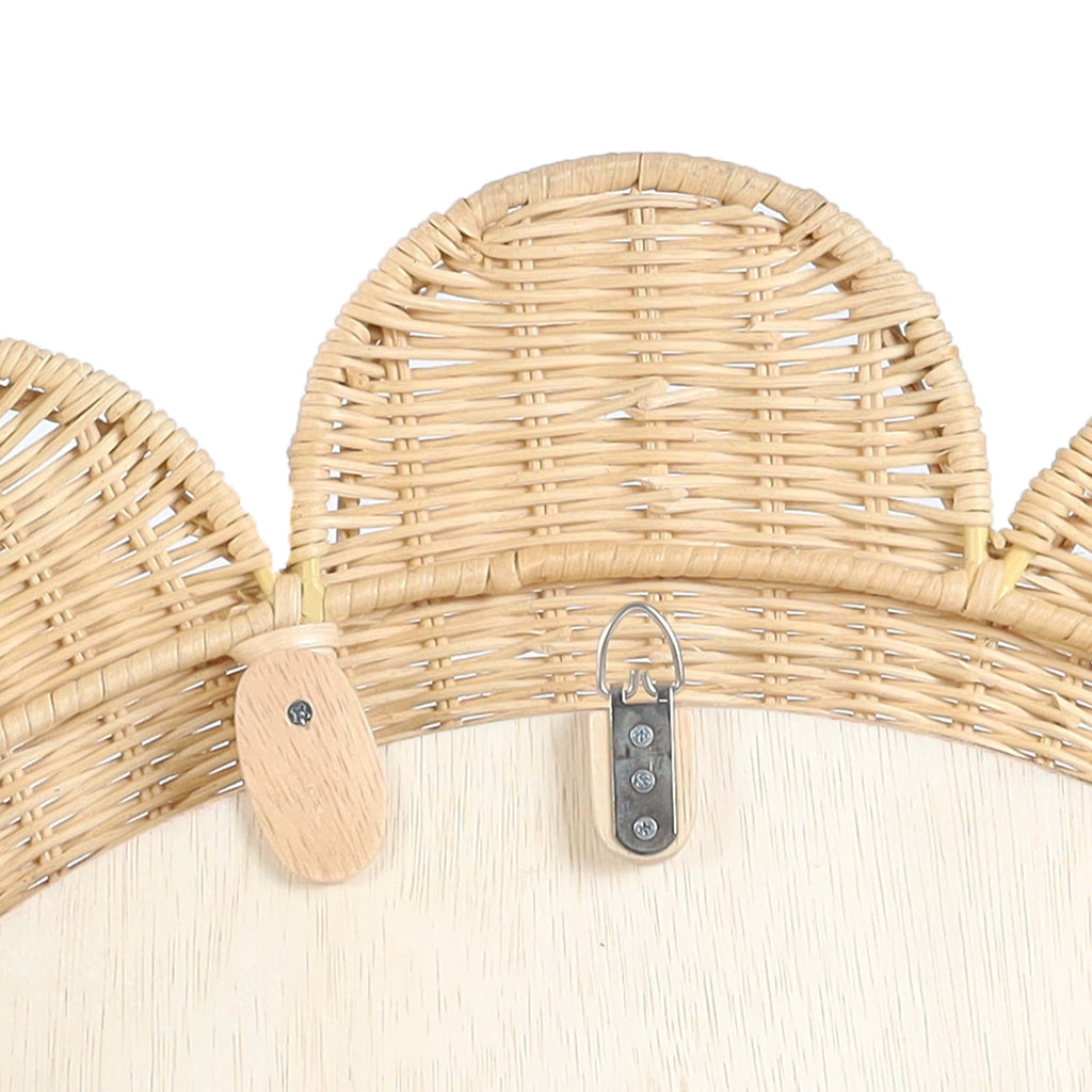 Coralie 33.4" Rattan Round Wall Mirror