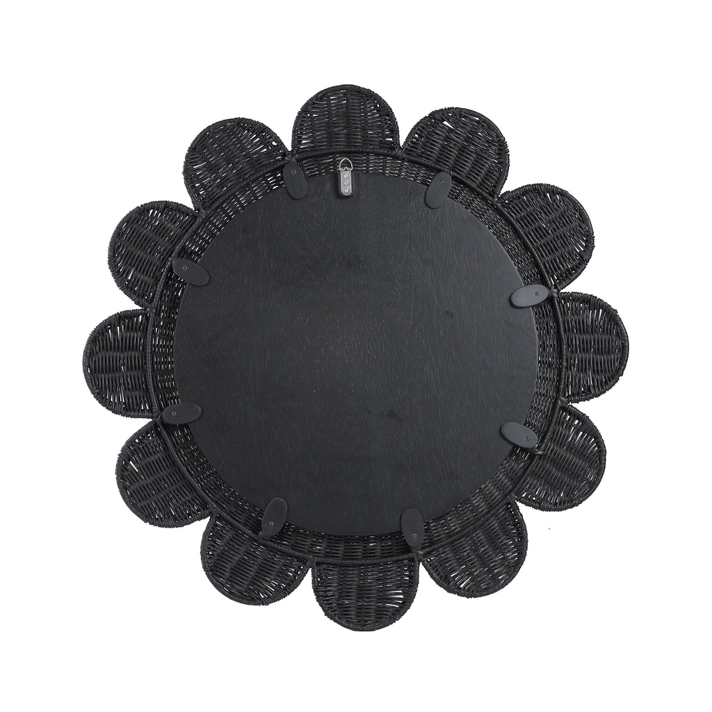Coralie 33.4" Rattan Round Wall Mirror