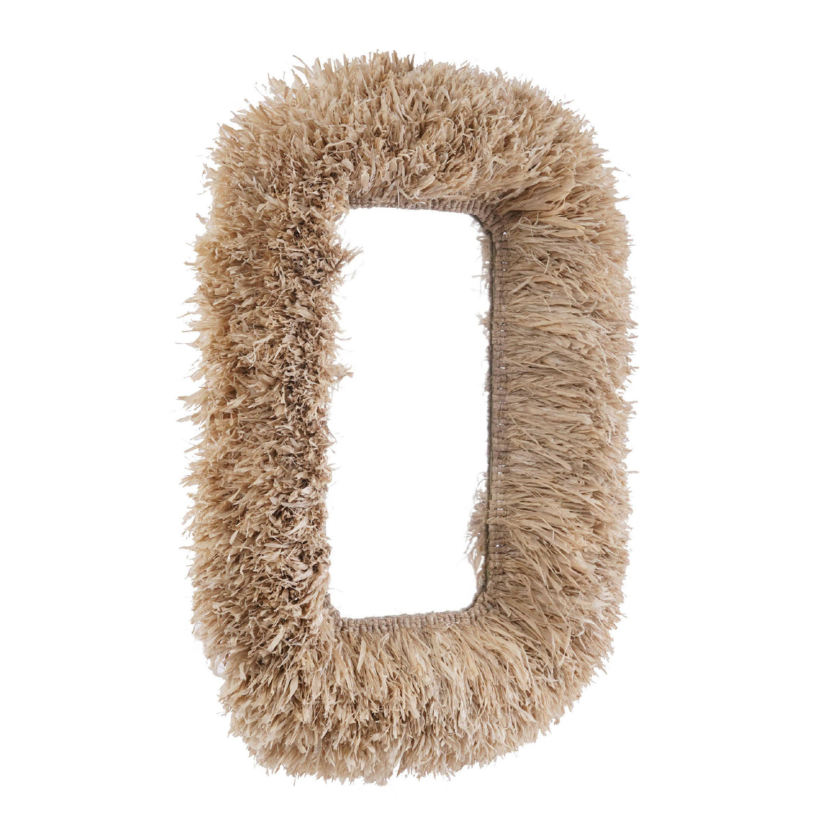 Palm 29.6"x43.4" Natural Sisal Rectangular Wall Mirror