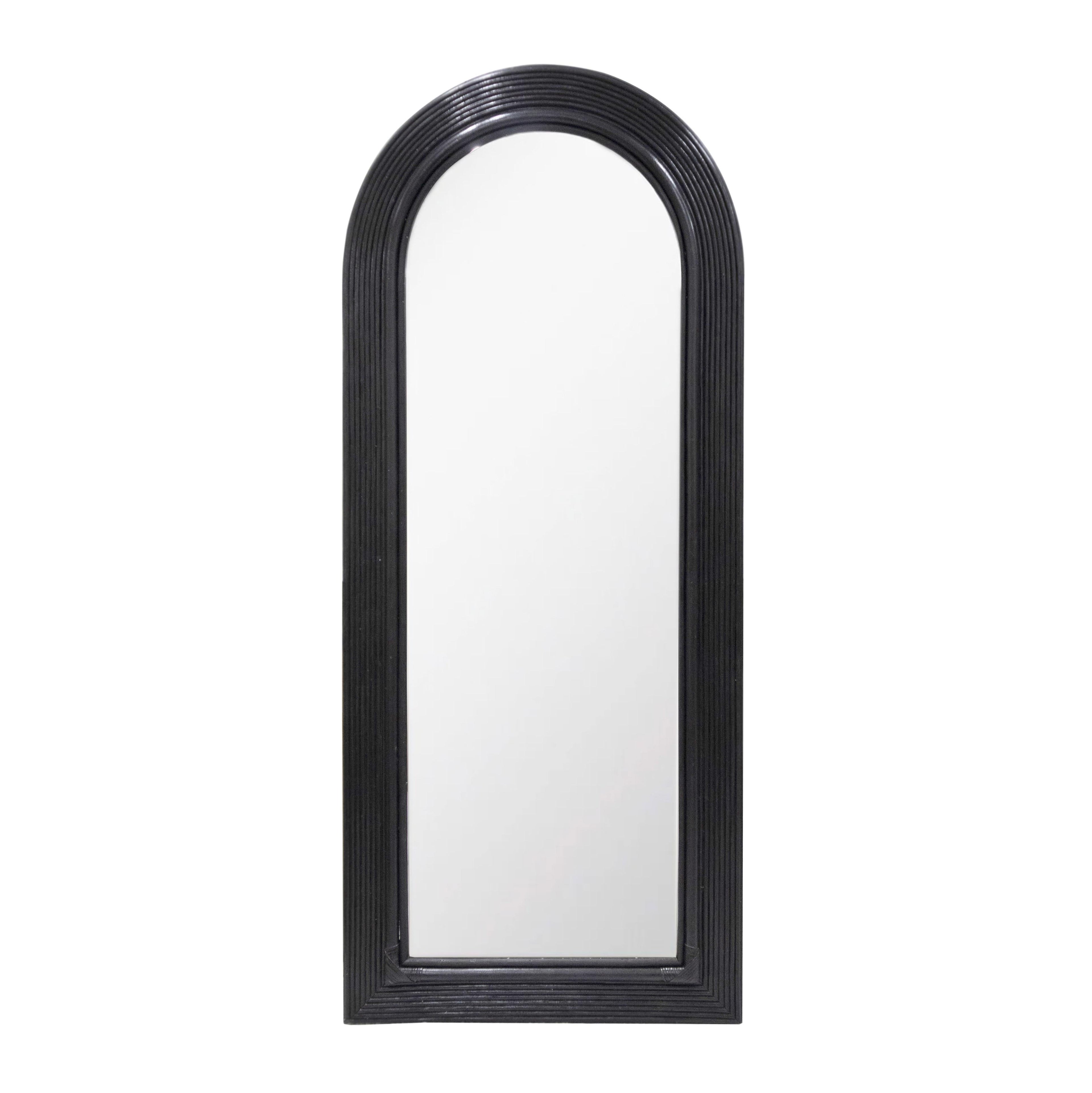 Tanya 70" Rattan Floor Mirror
