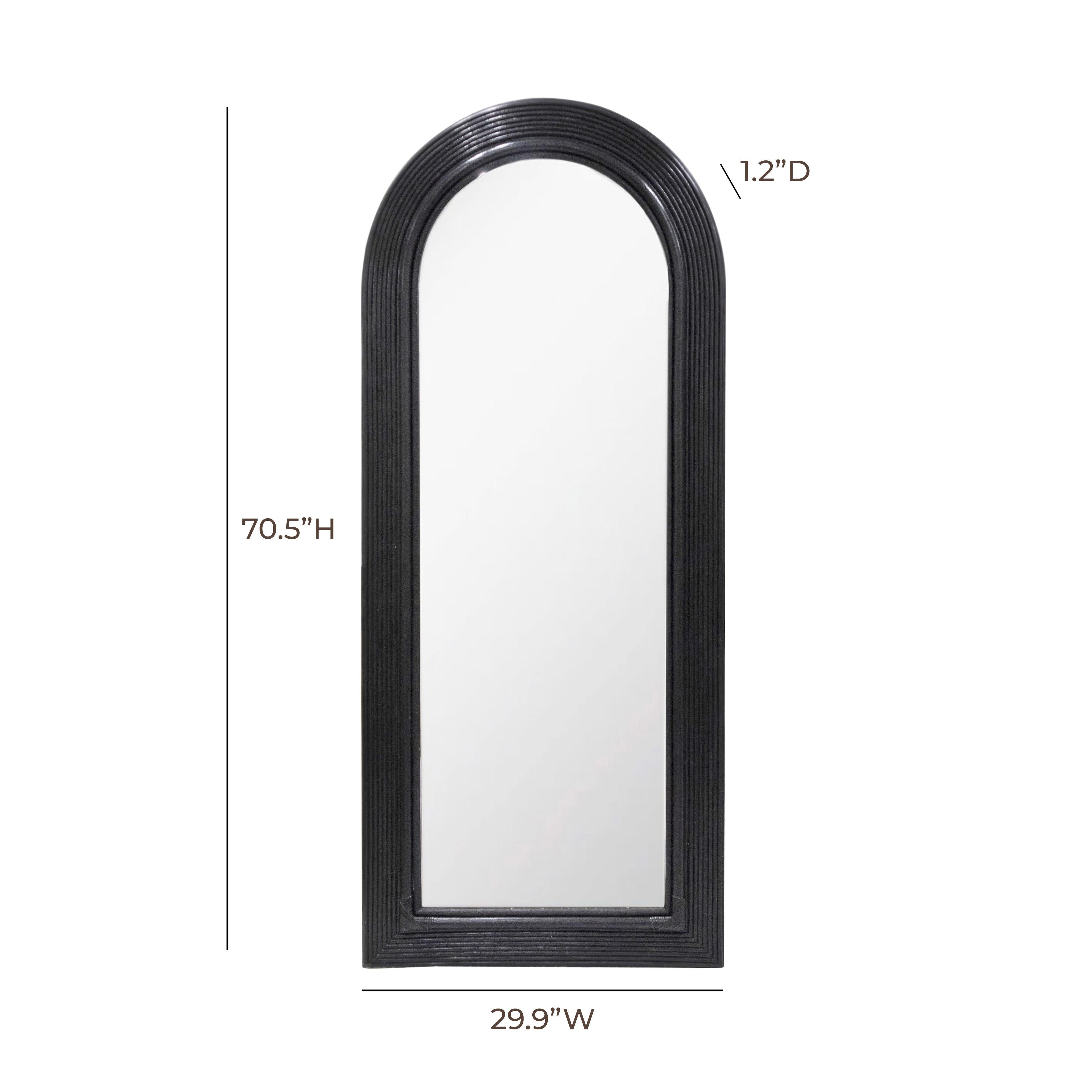 Tanya 70" Rattan Floor Mirror