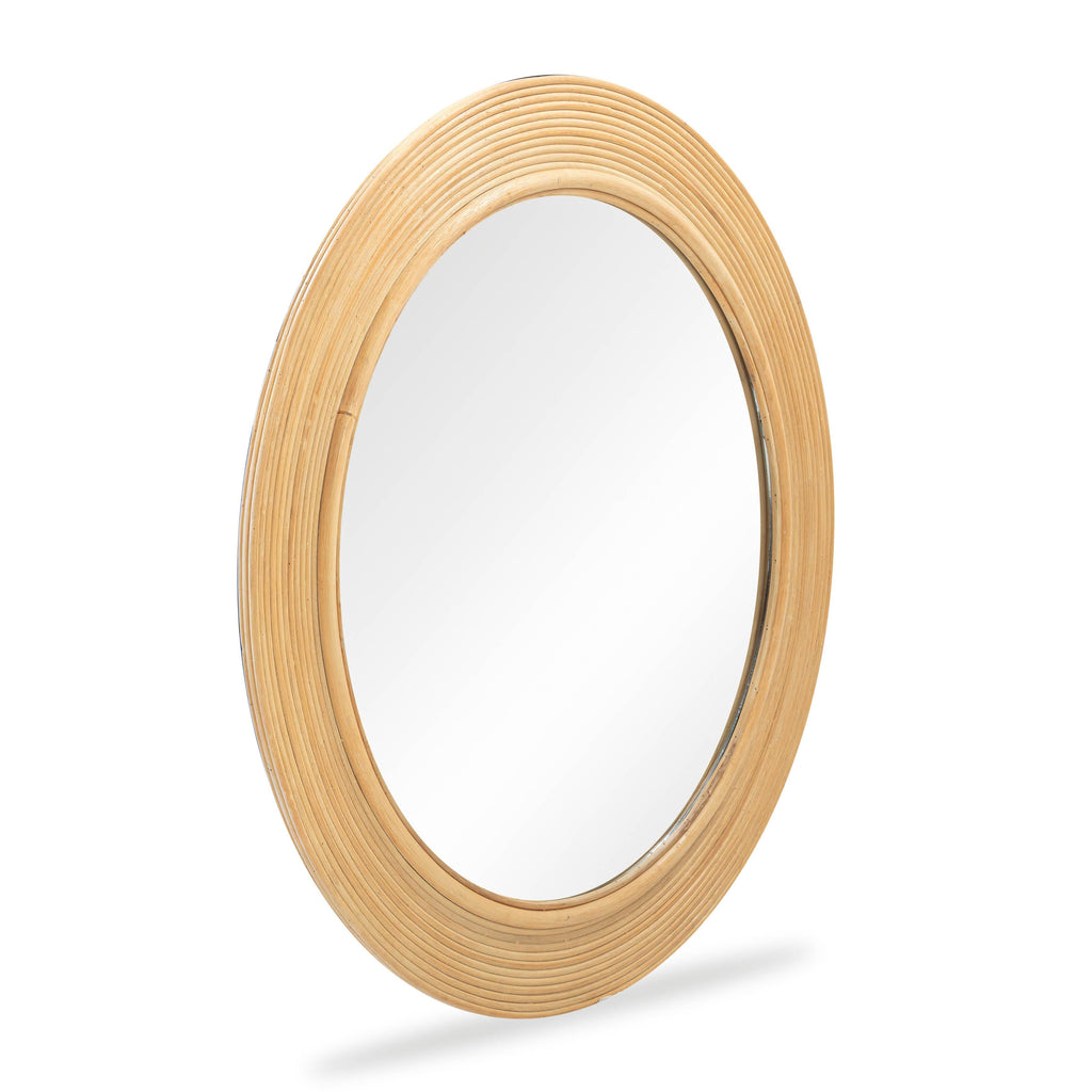 Tanya 43.5" Rattan Round Wall Mirror