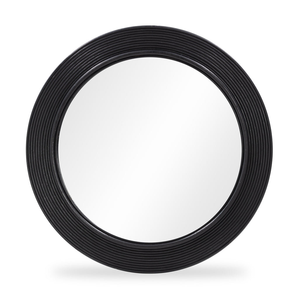 Tanya 43.5" Rattan Round Wall Mirror