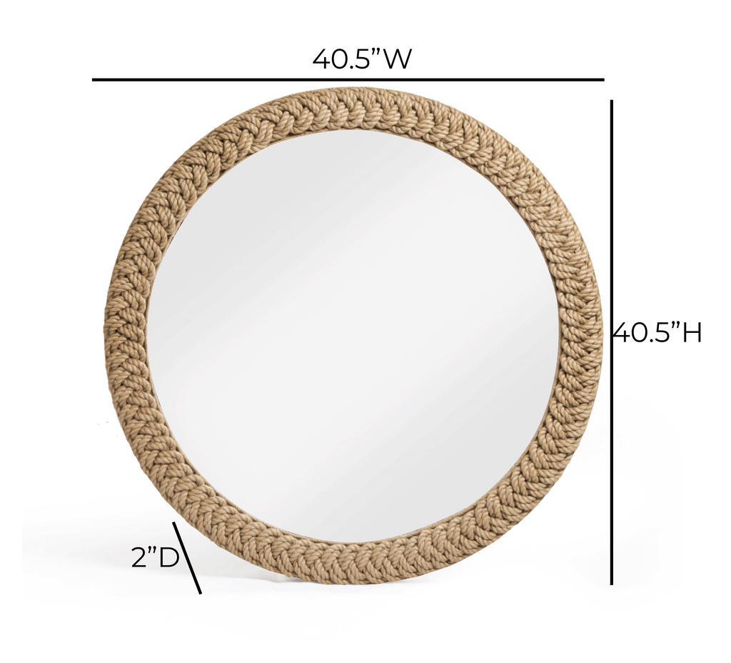 Midge 40.5" Rope Round Wall Mirror