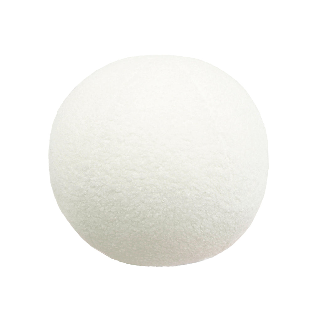 Boba Vegan Shearling Ball Throw Pillow (9"-14")