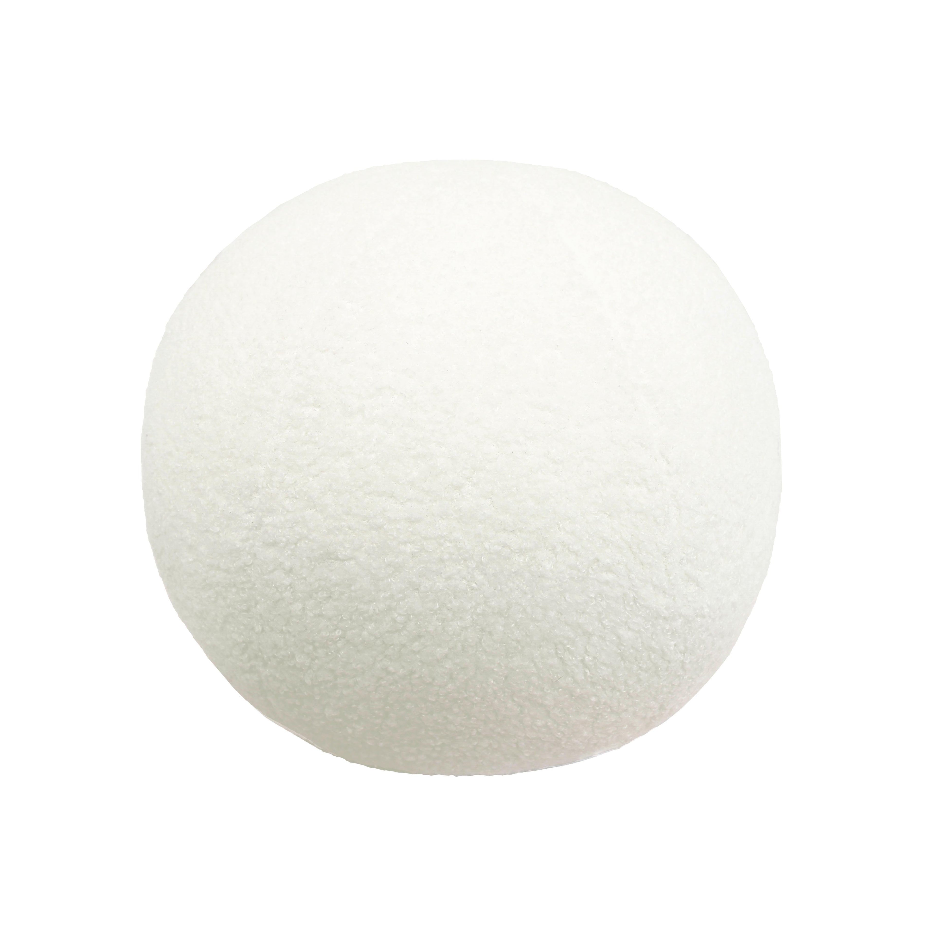 Boba Vegan Shearling Ball Throw Pillow (9"-14")