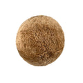 New Zealand Brown Genuine Sheepskin Ball Throw Pillow (8"-12")