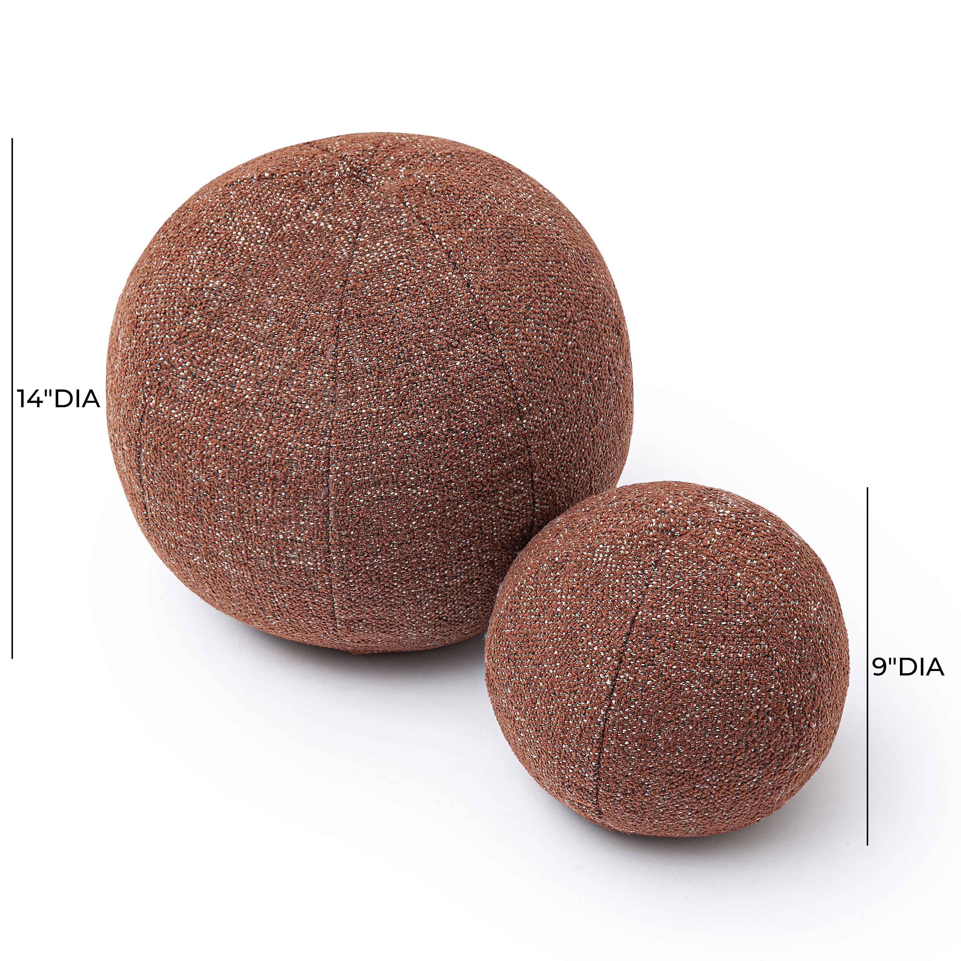 Boba Textured Basketweave Ball Throw Pillow (9"-14")