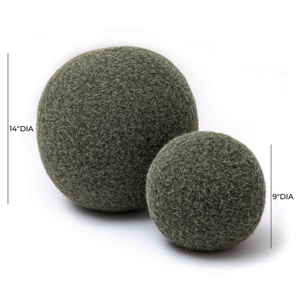 Boba Long Mohair Ball Throw Pillow (9"-14")