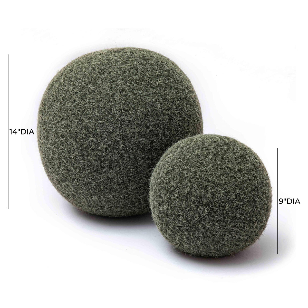 Boba Long Mohair Ball Throw Pillow (9"-14")