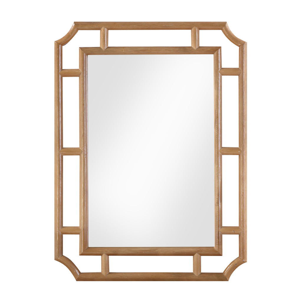 Cienna 24"x32" Natural Rattan Wall Mirror