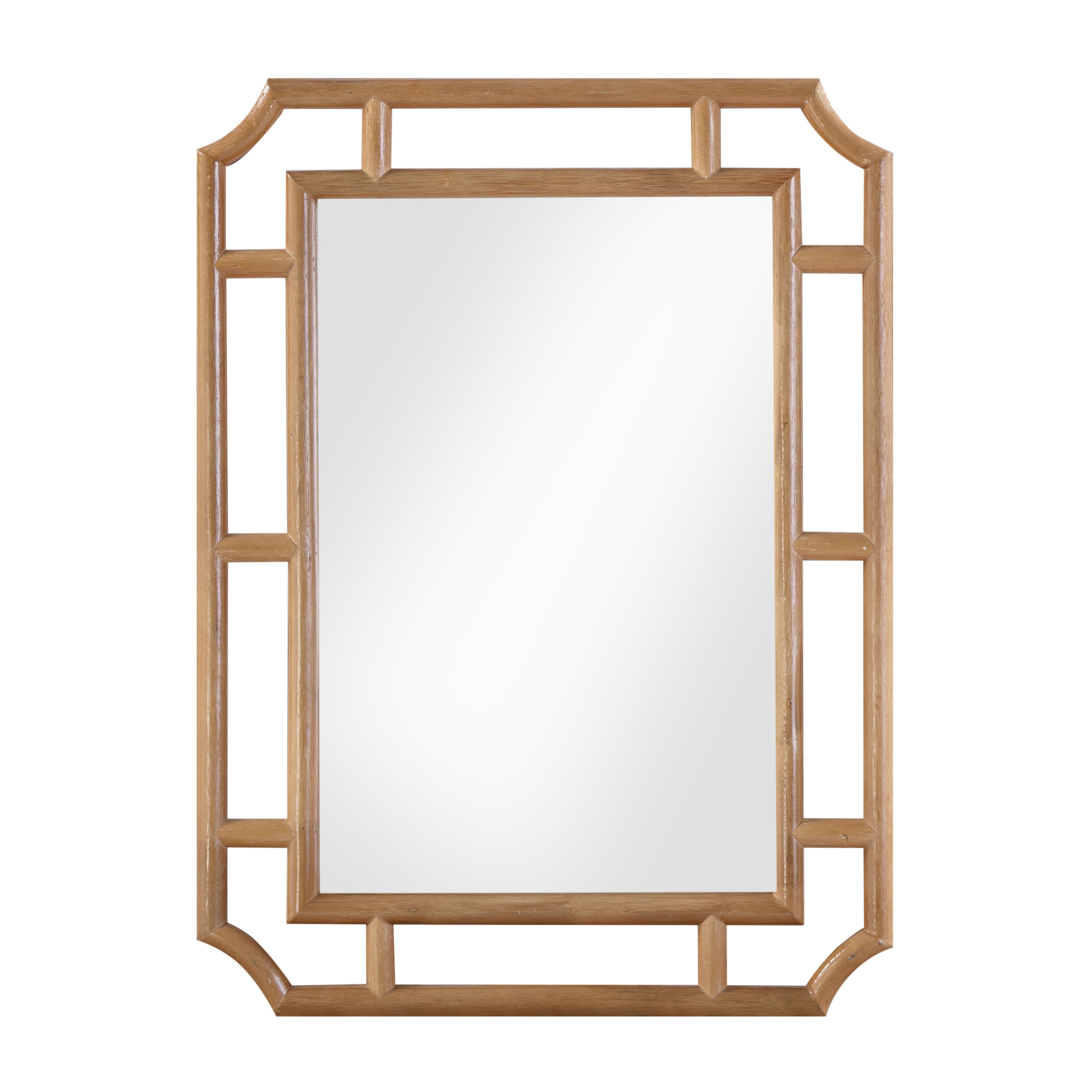 Cienna 24"x32" Natural Rattan Wall Mirror