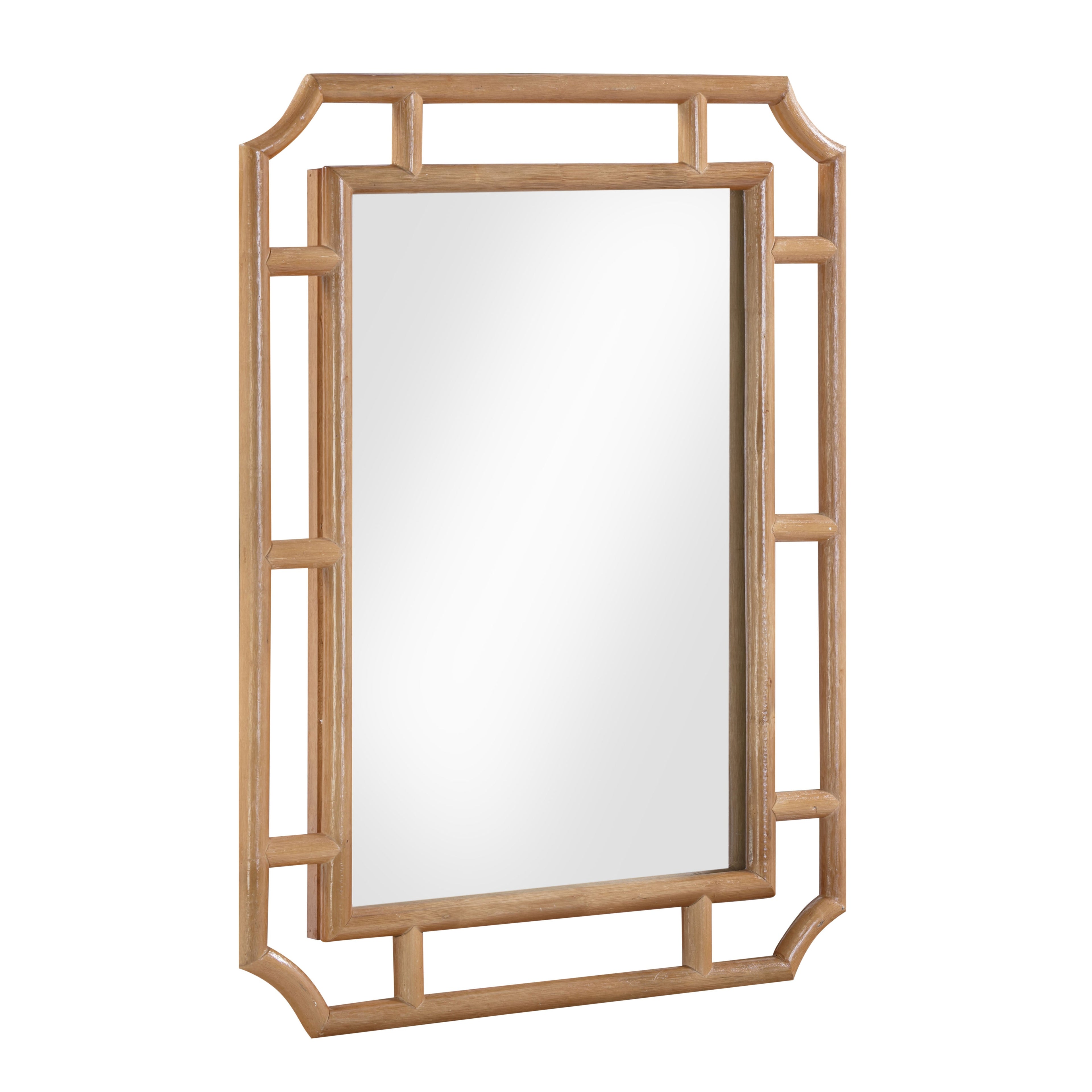 Cienna 24"x32" Natural Rattan Wall Mirror