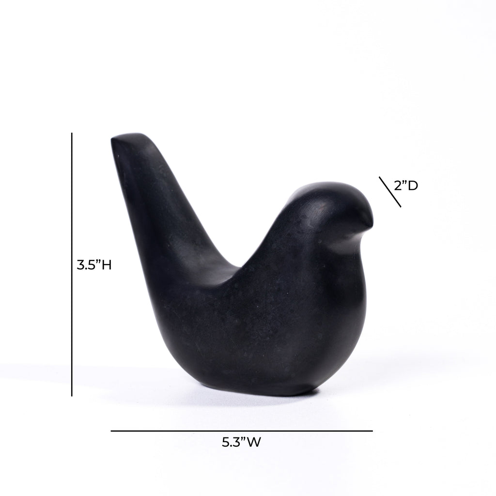 Black Marble Bird Statue