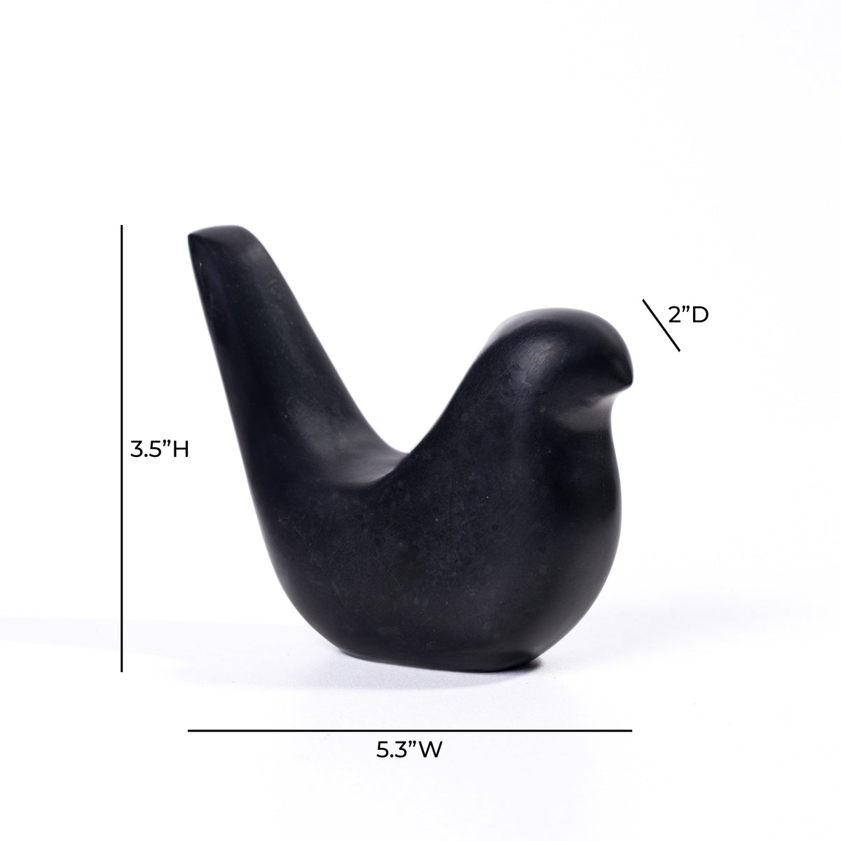 Black Marble Bird Statue