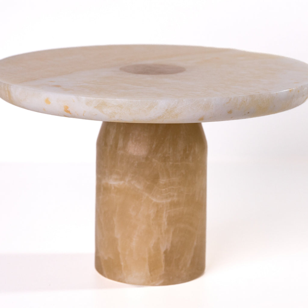Yellow Onyx Marble Cakestand