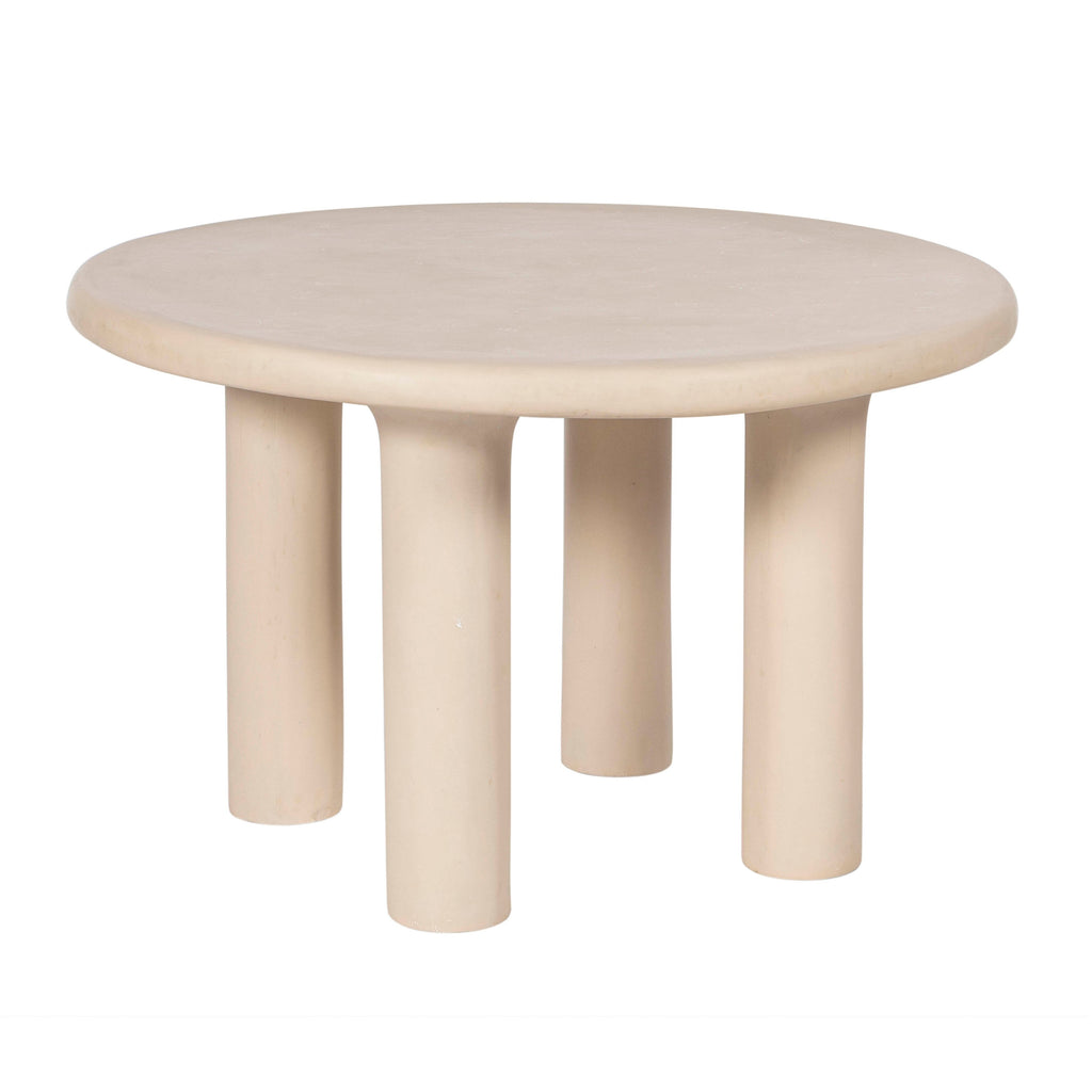 Barbara 47" Cream Textured Indoor / Outdoor Round Dining Table
