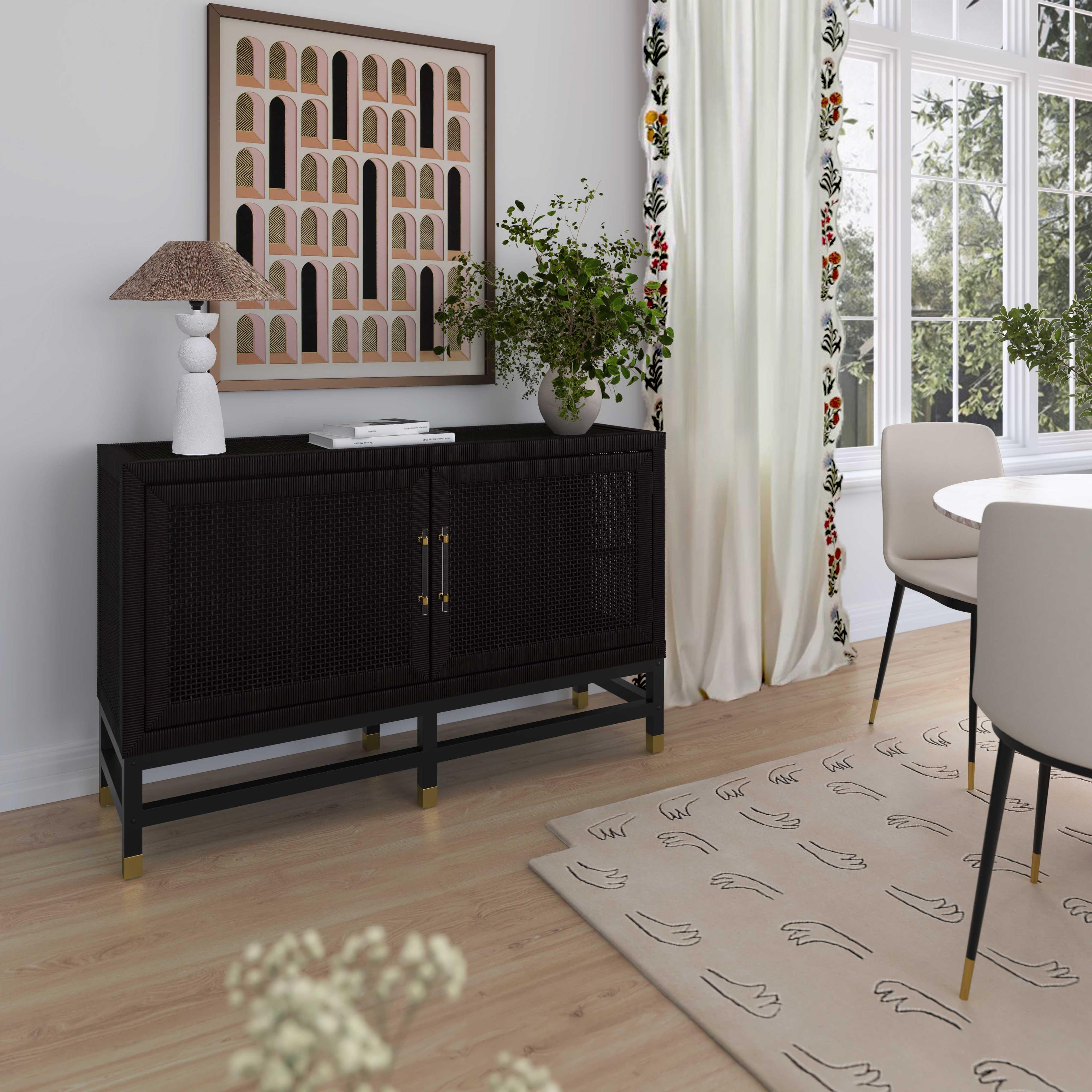 Amara 54" Woven Rattan Buffet