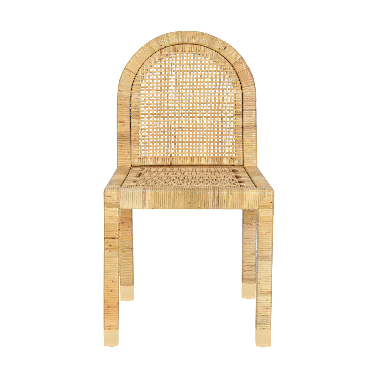 Amara Cream Contract-Grade Linen Arched Dining Chair
