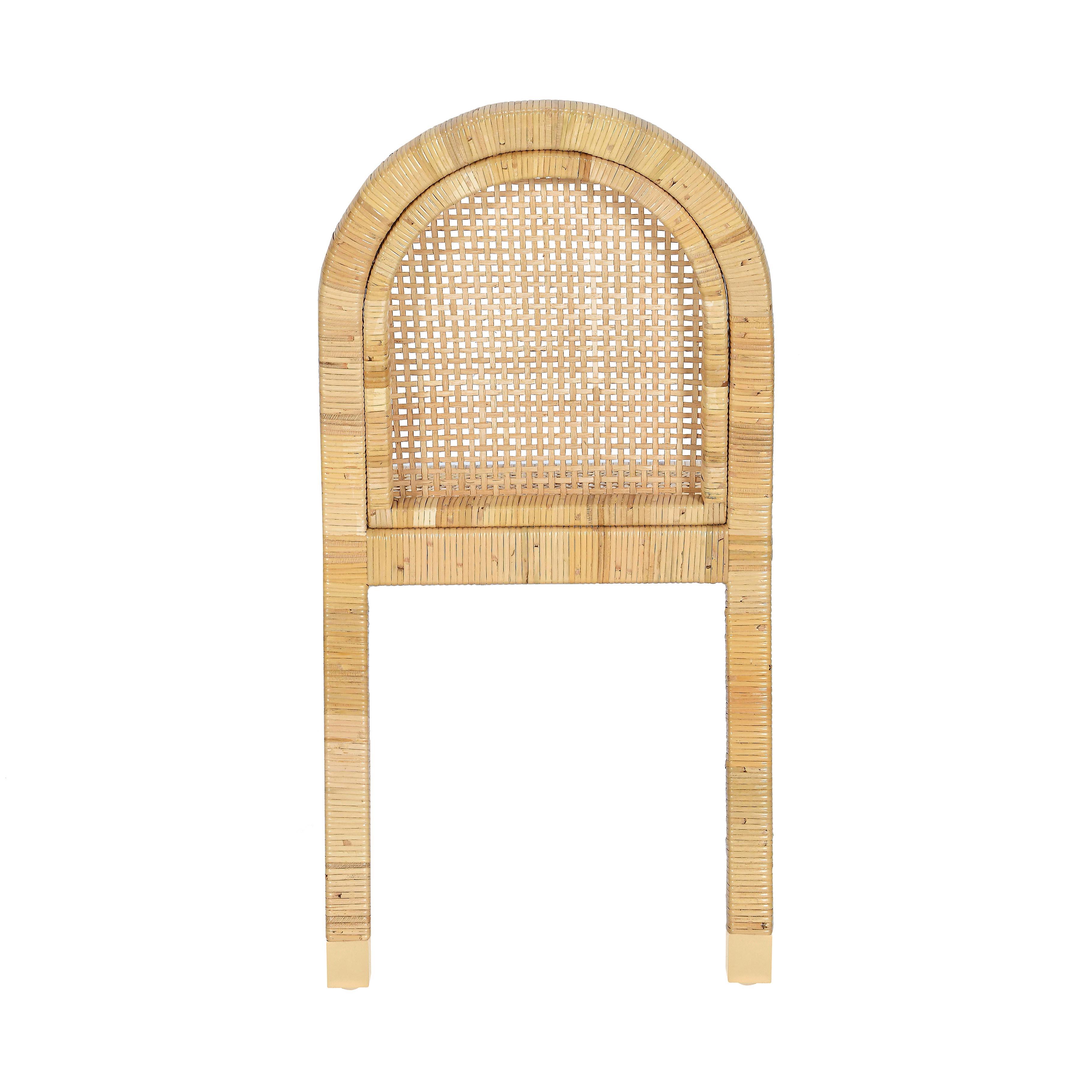 Amara Cream Contract-Grade Linen Arched Dining Chair
