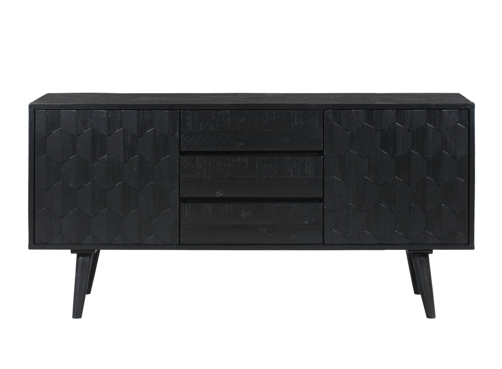 Valentina 59" Black Acacia Buffet