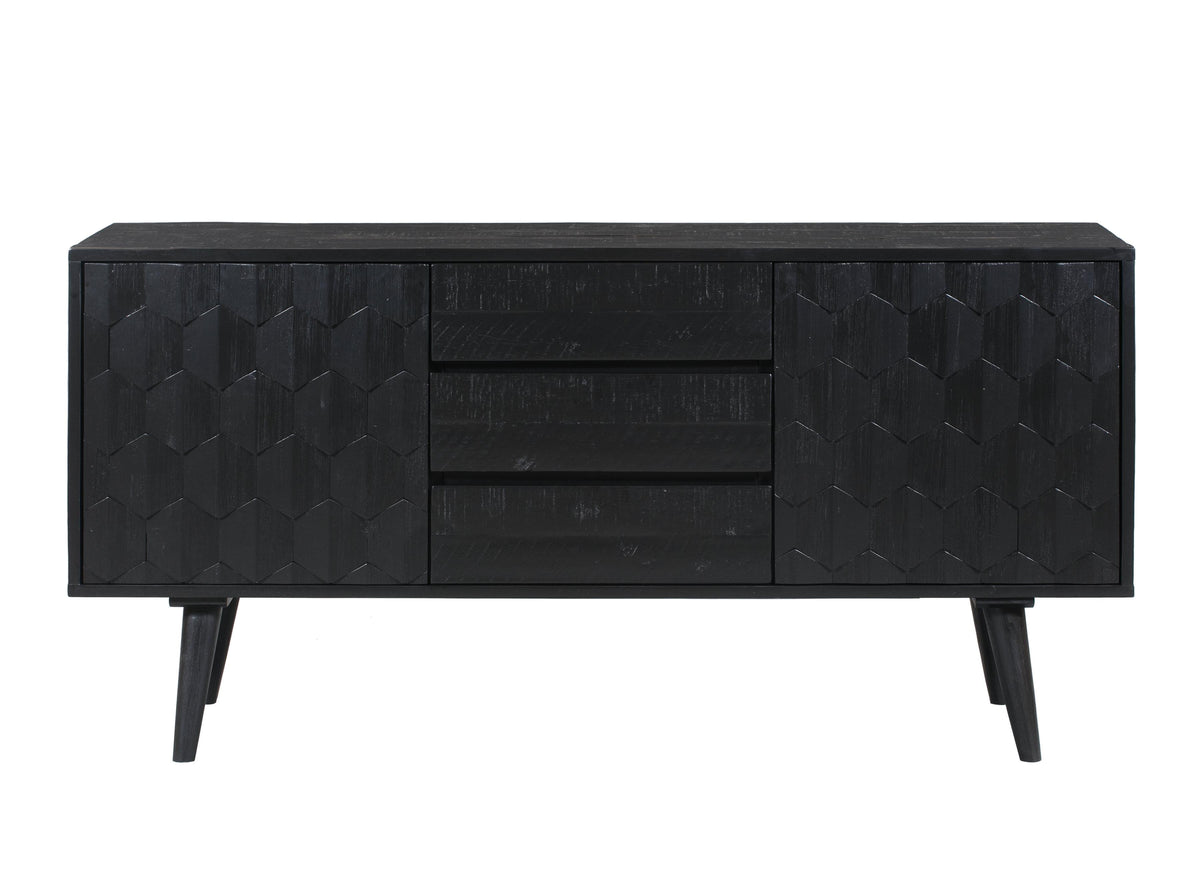 Valentina 59" Black Acacia Buffet