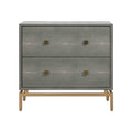 Pesce 25" Faux Shagreen 2-Drawer Nightstand