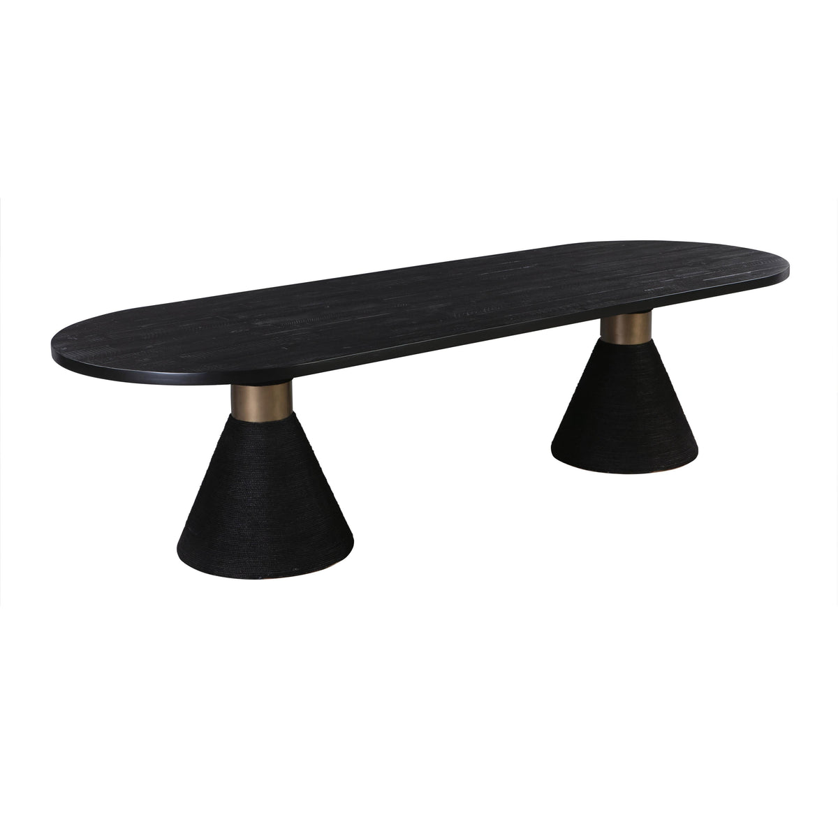 Rishi 120" Rope Oval Dining Table — Black null