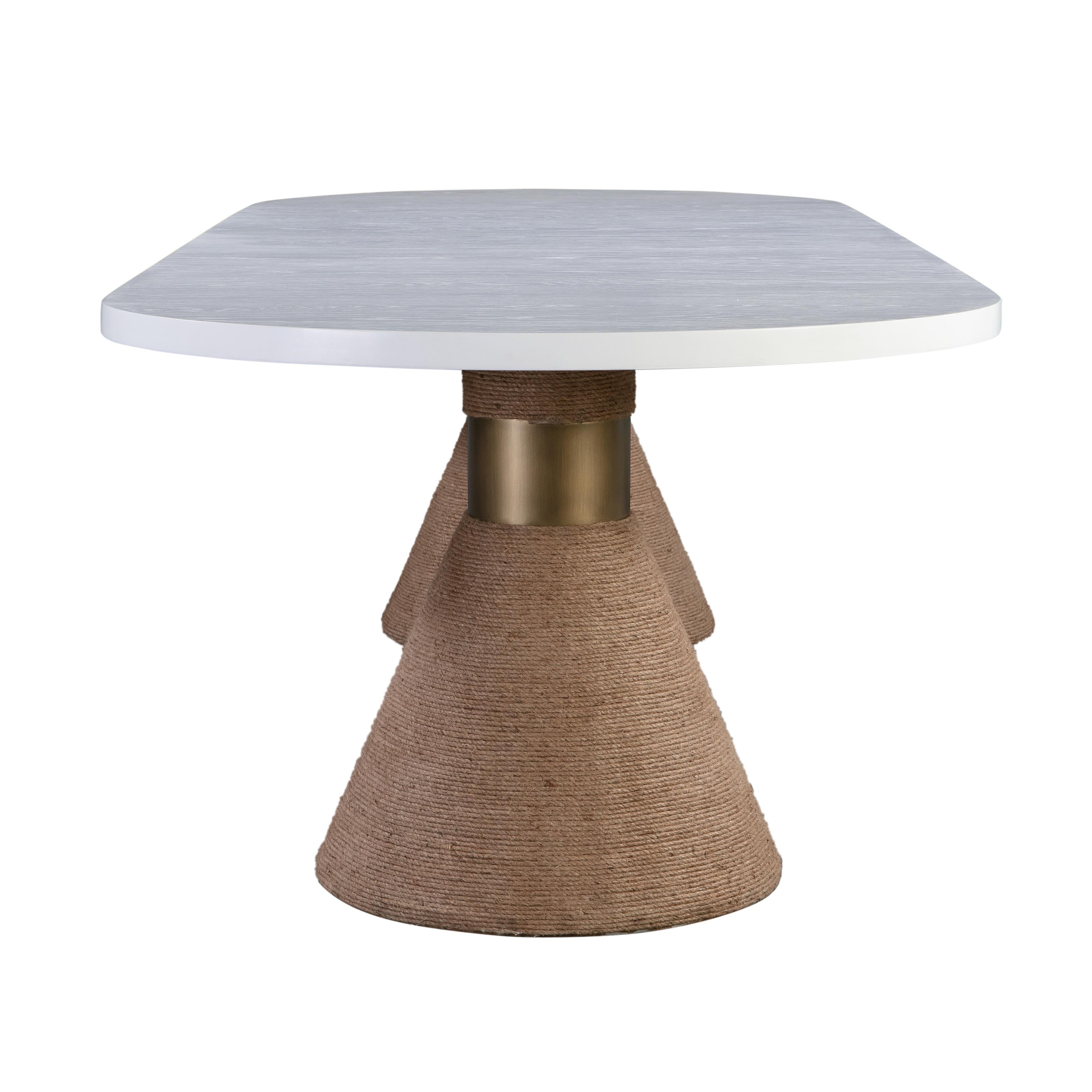 Rishi 120" Rope Oval Dining Table