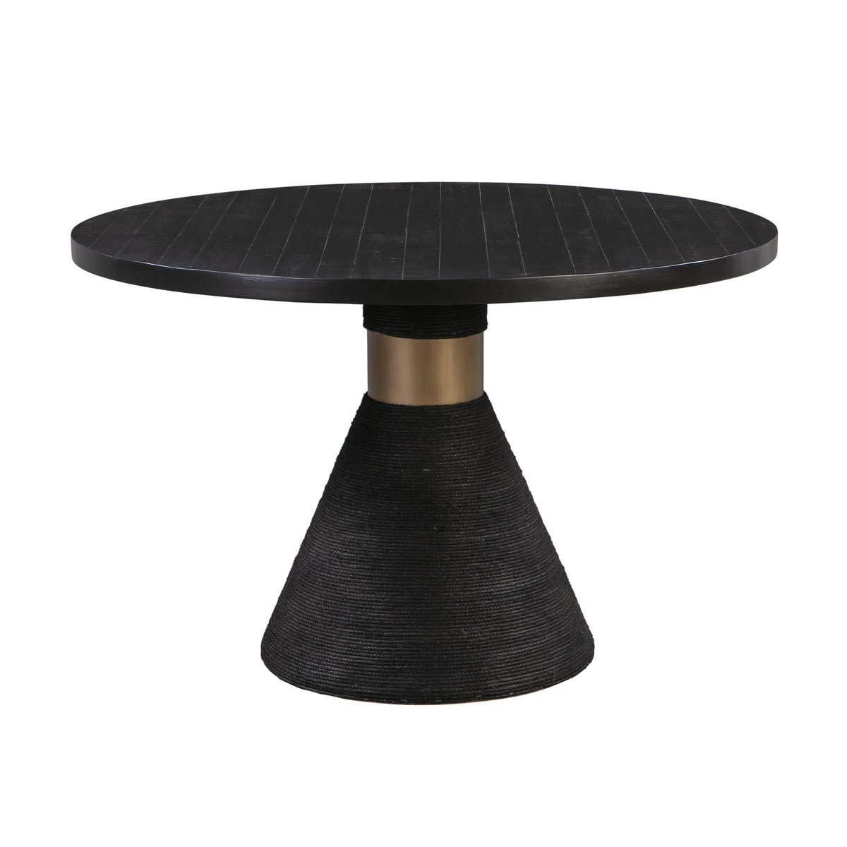 Rishi 48" Rope Round Dining Table — Black null