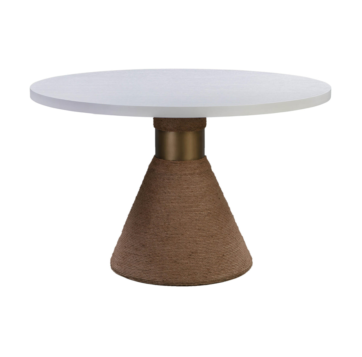 Rishi 48" Rope Round Dining Table — White null