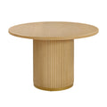 Chelsea 47" Oak Wood Round Dining Table — Natural null