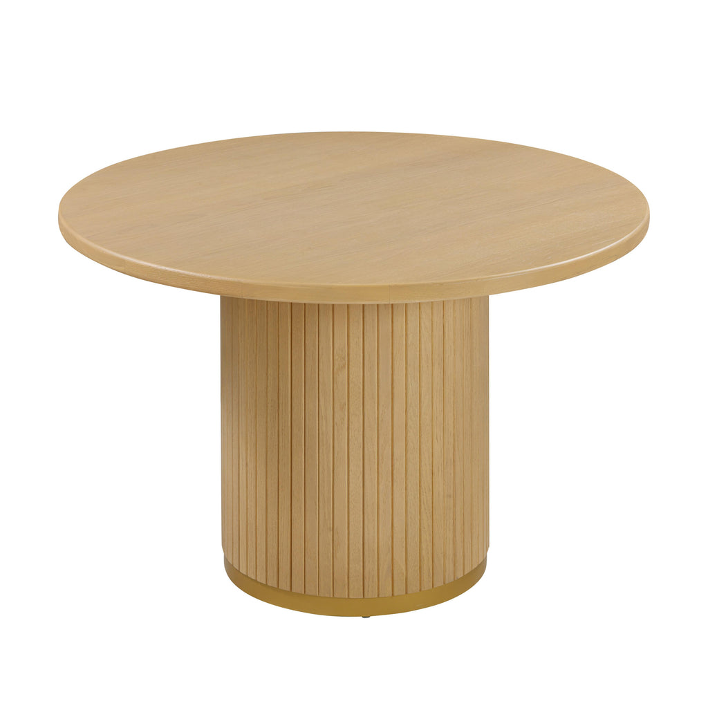 Chelsea 47" Oak Wood Round Dining Table