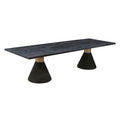 Rishi 120" Rope Rectangular Dining Table — Black null