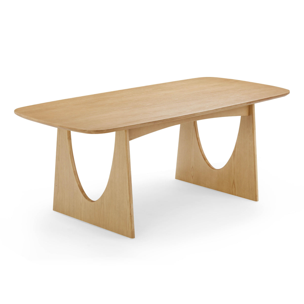 Cybill Natural Ash Rectangular Dining Table (79"-94") — Natural null