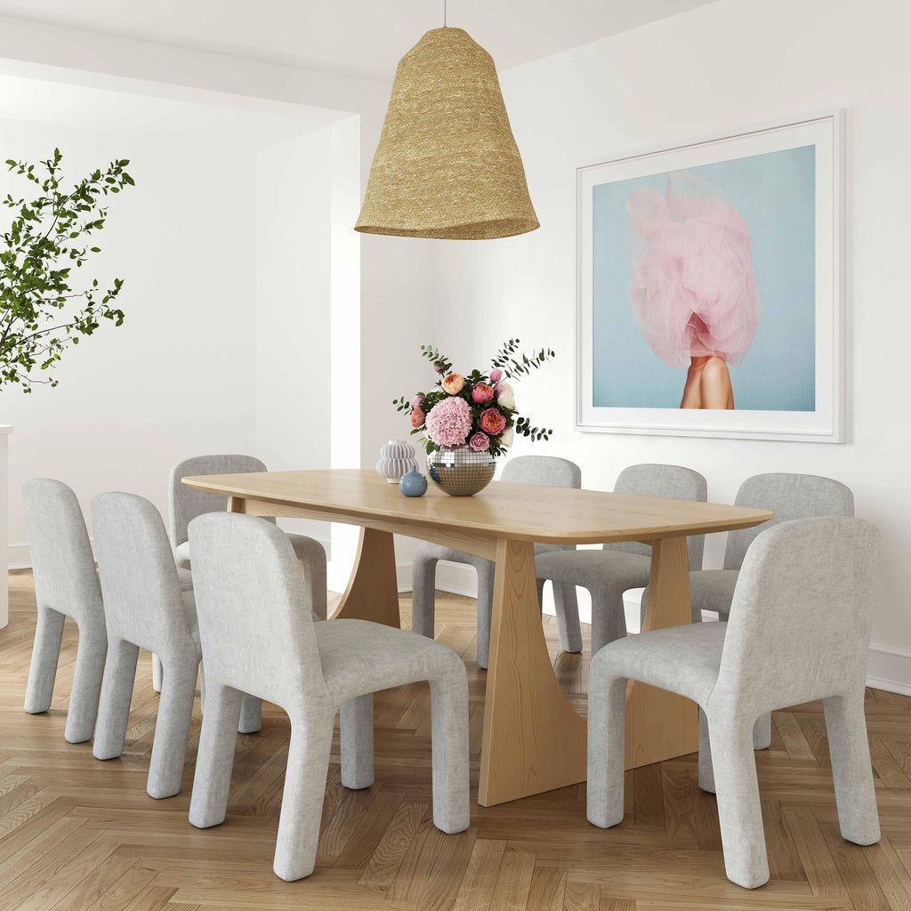 Cybill Natural Ash Rectangular Dining Table (79"-94")