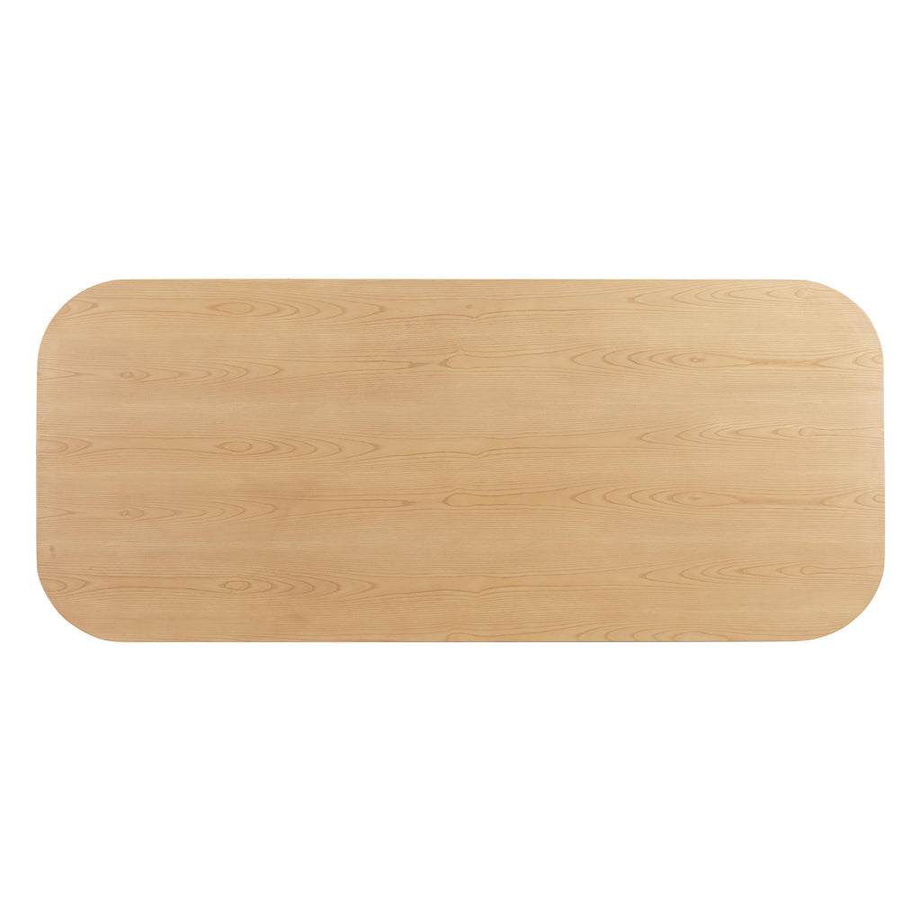 Akiba 96" Natural Ash &amp; Rattan Rectangular Dining Table