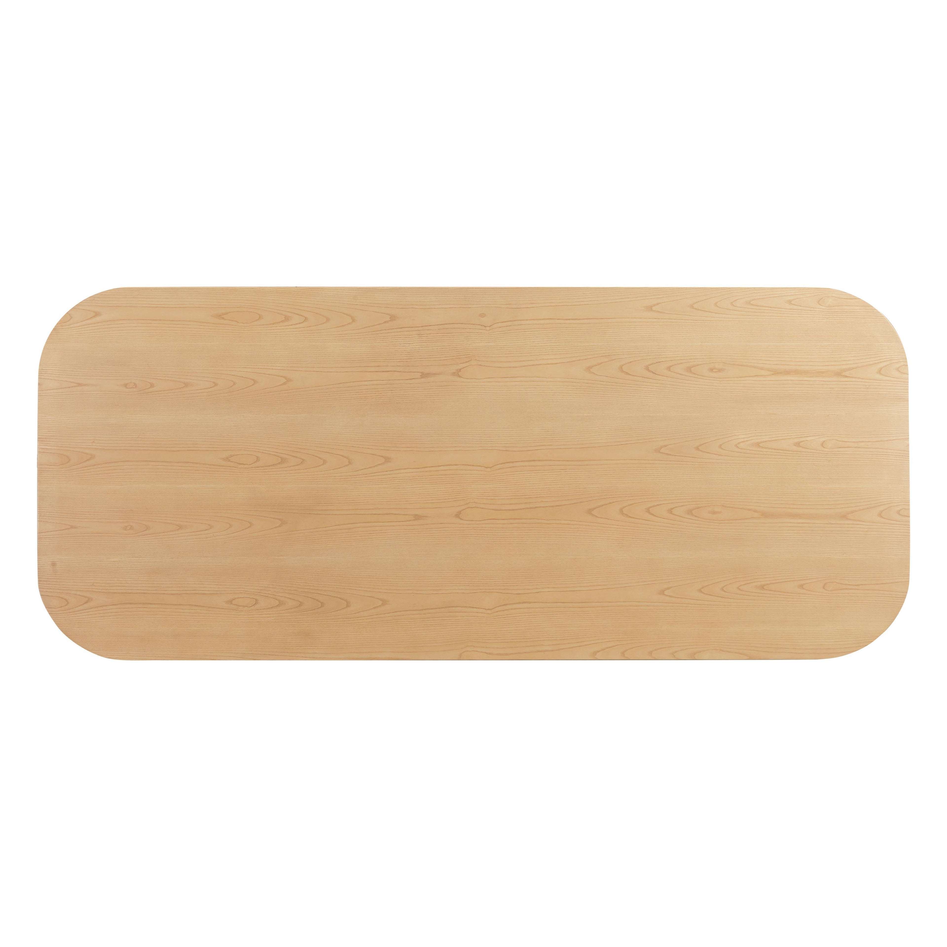 Akiba 96" Natural Ash &amp; Rattan Rectangular Dining Table