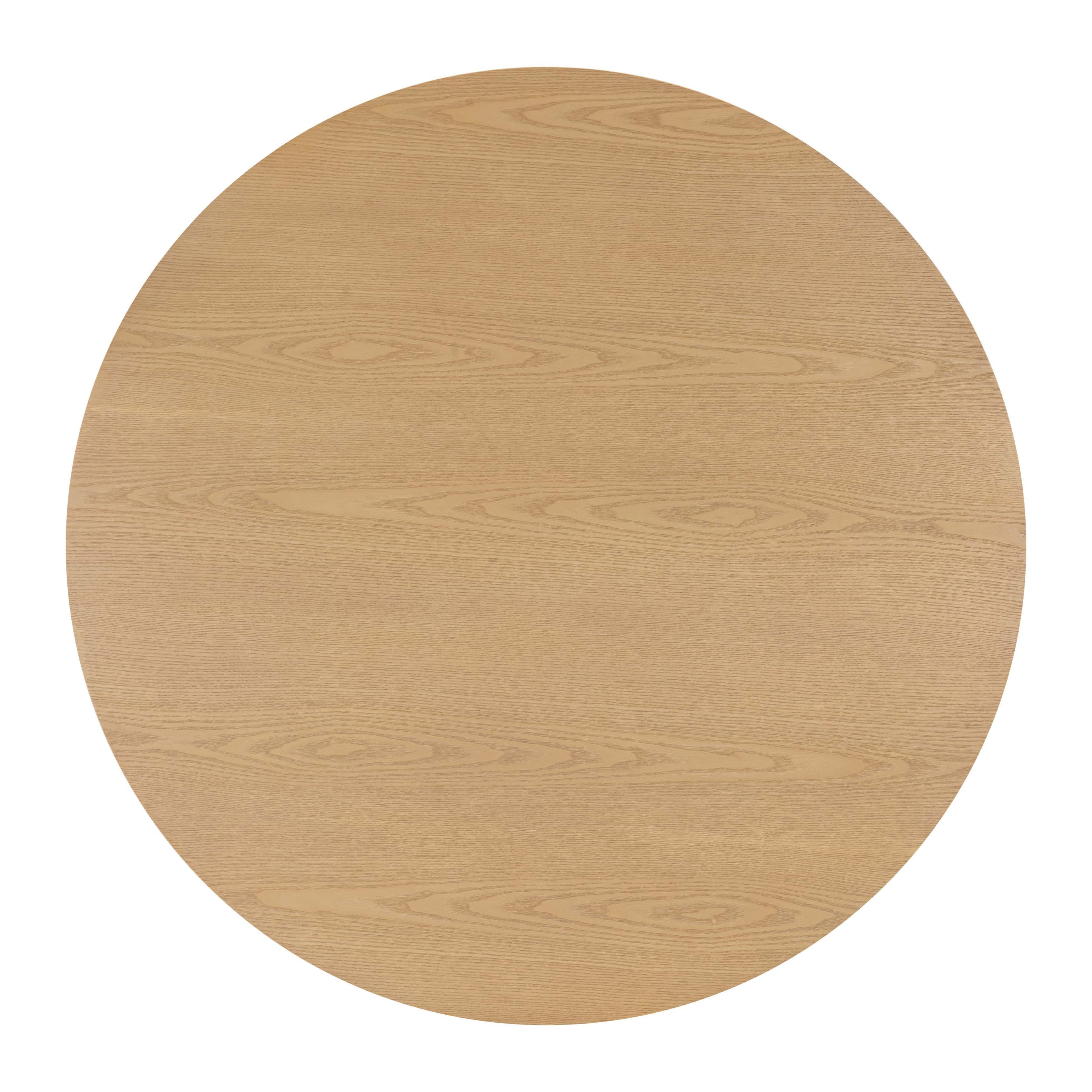 Akiba 47" Natural Ash &amp; Rattan Round Dining Table